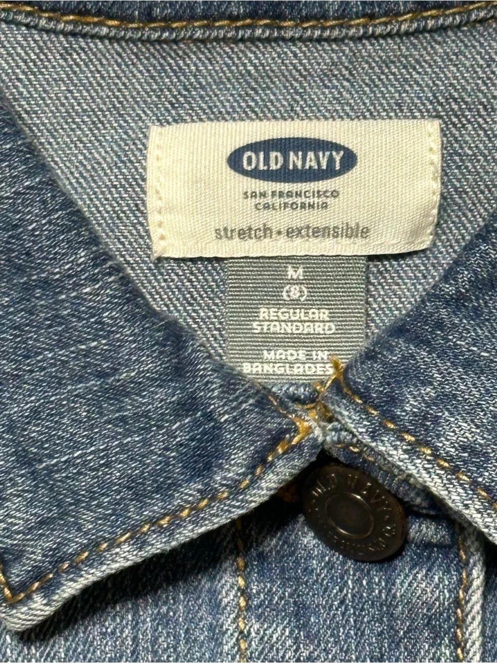 Old Navy Medium Blue Denim Trucker Jacket